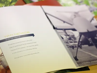 UAV Gatefold brochure brochure gatefold monotone uav