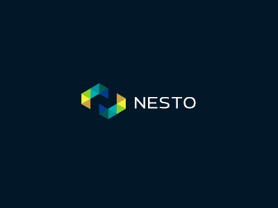 Nesto Dribbble brandhalos color icon identity letter logo n negative space palattecorner tech technology