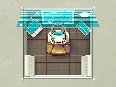 Сockpit astronaut bay character cockpit concept console game illustration sci fi ship space spaceship