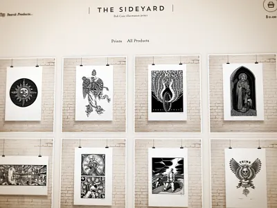 The Sideyard illustration prints store