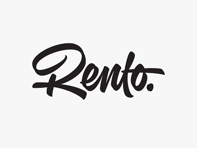 Rento brush bruslettering lettering logo script type typography