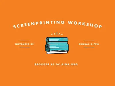 AIGA DC Screen Printing Workshop illustration screen printing