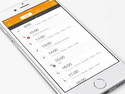 Service For Baby baby clock orange reservation