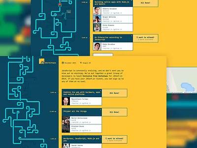 JSconf.ar Workshops conference illustration javascript js landing page workshops