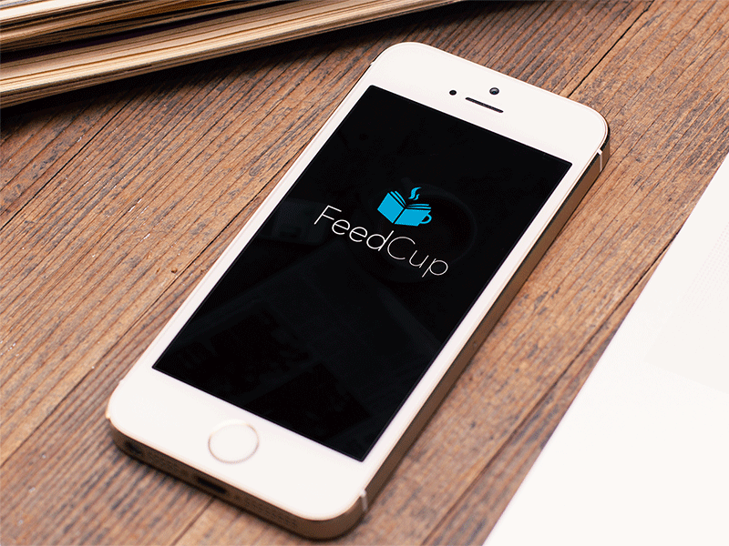 FeedCup animated gif mobile app mobile design news photoshop splash screen