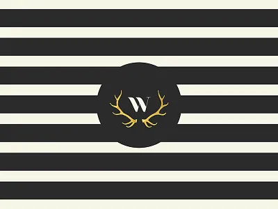 Christmas Cards antler card christmas classy clean foil gold josh warren lines monogram simple