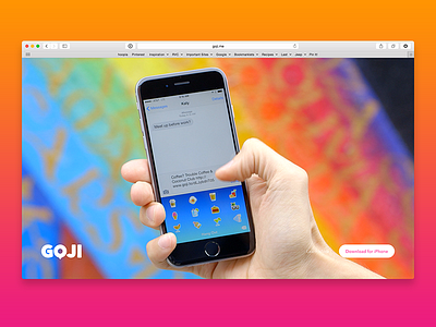 Goji Brand & Marketing Site app goji gradients video website