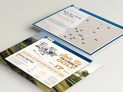 An invitation project from several months ago. game golf invitation map