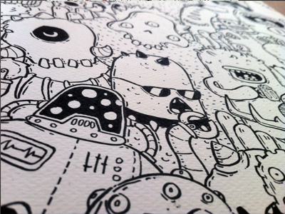 Illus doodles monster posca samnuts