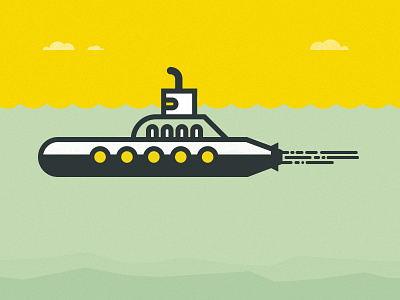 Submarine illustration submarine texture underwater water yellow