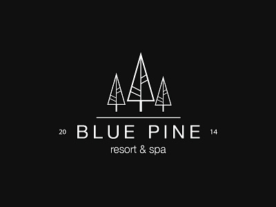 Resort&Spa blue helvetica logo pine resort spa