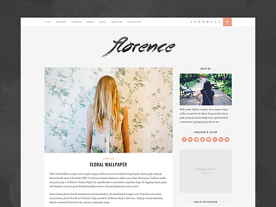 Florence Blog Theme blog blogger blogging theme wordpress