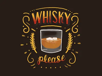 Whisky Please handlettering lettering typography whiskey whisky
