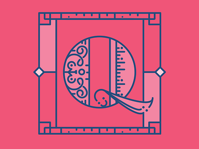 Q letter lines q type vector