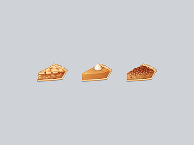 Pies Emoji apple autumn dessert emoji fall food holiday icon pecan pie pumpkin thanksgiving