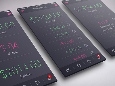 Bank of America App for iOS 8 apple design illustrator ios ios8 iphone layout mockup photoshop sketch ui ux