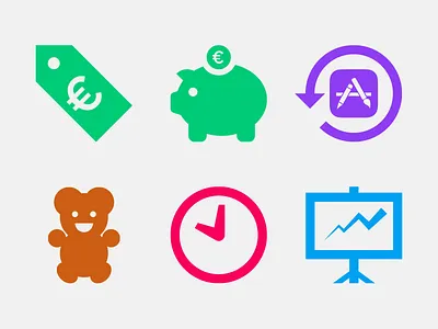 iCulture icons apple blue brown colorful green icons iculture pink presentation price tag purple teddy bear