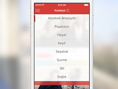 Sub Category blurred category dropdown flat flat design ios8 iphone 6 sub