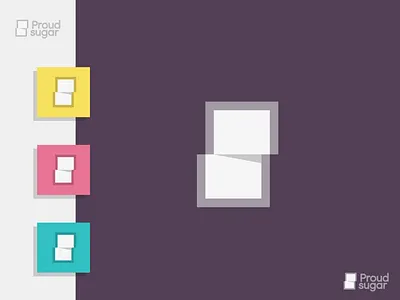 Proudsugar's new logo colors conversion growth conversion rate cubes design development growth improvement logo opacity sugar