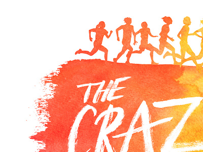 Crazy run WIP brush lettering brush strokes graphic design handlettering logo watercolour