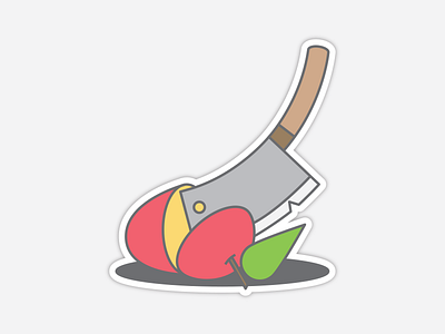 Sticker idea flat fruit idea illustrator sticker vector wip