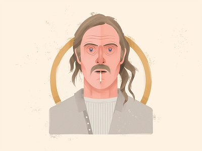 Rust Cohle illustration portrait rust cohle true detective tv vector