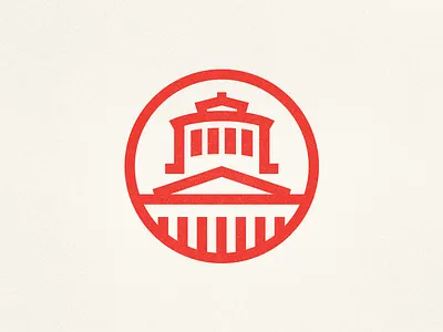 The Statehouse columbus landmark logo mark monoline ohio statehouse thick lines