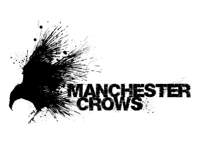 Manchester Crows crow football illustration ink blots logo manchester sketch vector