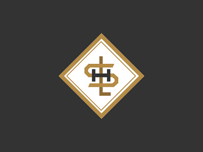 SLH contest rejected logo branding diamond gold grey hotel identity logotype luxury monogram