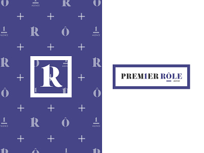 Premier Role Branding actors branding cinema identity logotype monogram pattern purple