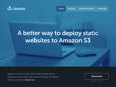 Upstatic amazon amazon blue frontpage responsive s3 s3 website