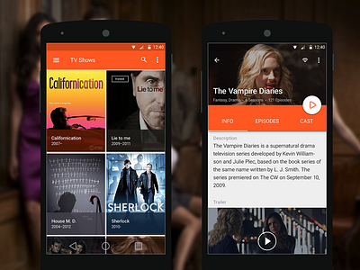 TV Show - Material android app design interface lollipop material mobile ui ux