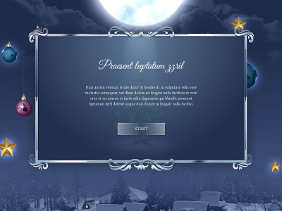 Game intro screen christmas game night snow xmas