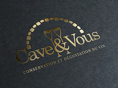 Cave & Vous bottle cellar glasses logo logotype wine