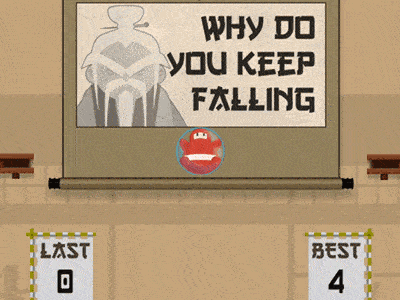 Ninflated Gameplay Loop android animated animated gif app bubble character design fall game gif ios ninflated ninja