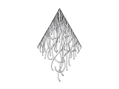 Slinger ∆ black white drawing fineliner