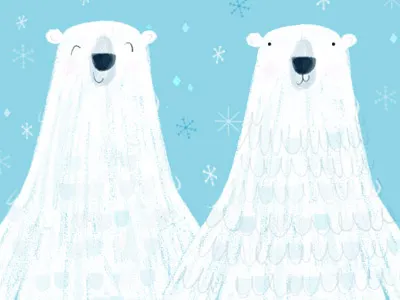 Polar Bear test christmas flake holiday polar bear snowflake
