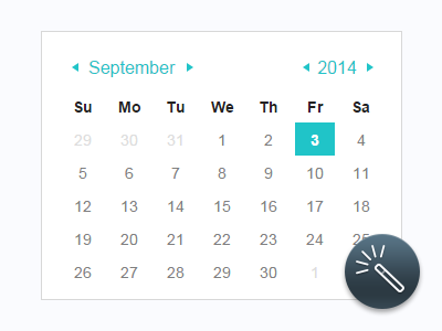 Calendar - Animation css html javascript prototype training