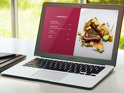 Restaurant menu page clean food layout restaurant simple ui webdesign