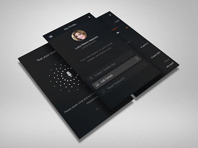 GRUV App Screens app app design gruv microphone mobile player screen profile screen talk ui ux