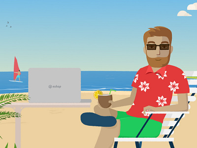 Man On Beach beach man relax rest summer