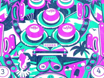 Pinball Silkscreen cartoon drawing eesteren illustration machine manouk pinball silkscreen van