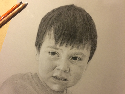 Ged charcoal portrait