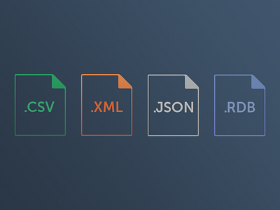 File Type Icon csv file format icon icons illustration json xml