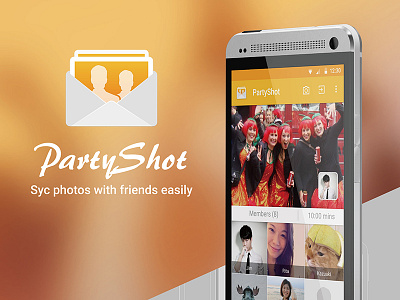 PartyShot android app design gui interface ui ux