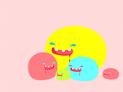 Monster explode animated blast colorful gifs monster motion