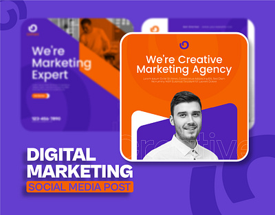 Digital Marketing Social Media Posts Collection agency branding collection creative design digital marketing graphic design illustration marketing post posts collection social media social media post template ui