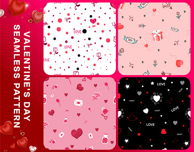 Seamless Valentine's day Beautiful Pattern beautiful branding creative cute day design gifts graphic design heart illustration love marketing post social media ui valentines valentines day