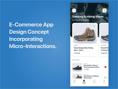 Ecommerce app design after effect animati app design clean ui design figma micro interaction ui ux