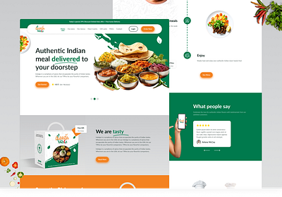 Authentic indian meal- Dabbahwala branding tiffins service website ui ux ux design website design website development